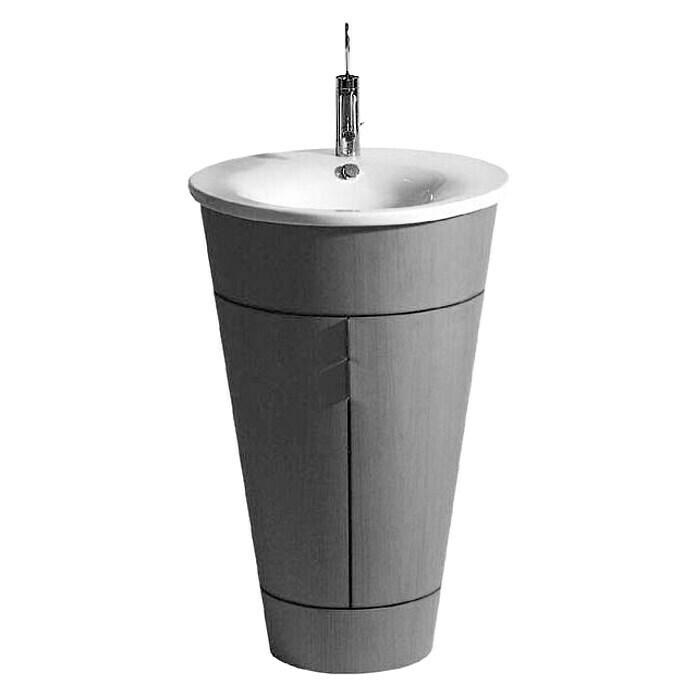 Duravit Starck 1 WaschschaleDurchmesser: 58 cm, Ohne Spezialglasur, Hahnloch: Mitte, Mit Überlauf, Weiß Front View