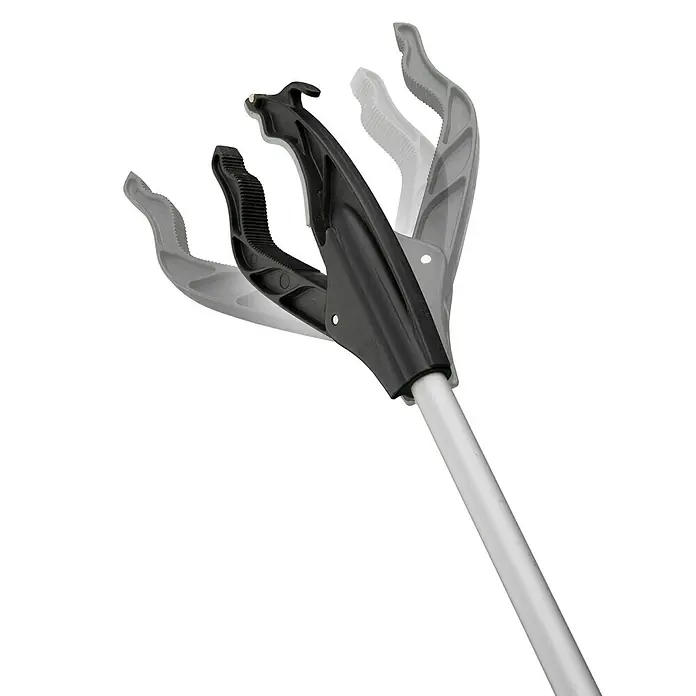 Unger Greifer Universal - Länge: 80 cm - Greifzange mit langem Griff in Schwarz und Grau. Das Werkzeug dient zum Aufheben von Gegenständen aus der Ferne.