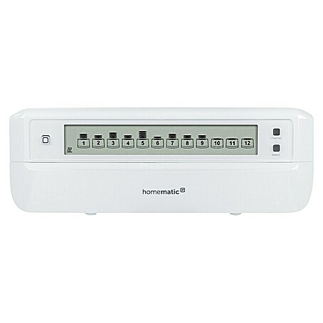 Homematic IP Regulador para suelos radiantes HmIP-FALMOT-C12 (Blanco, Suelo radiante por agua, máximo 12 zonas de calefacción)