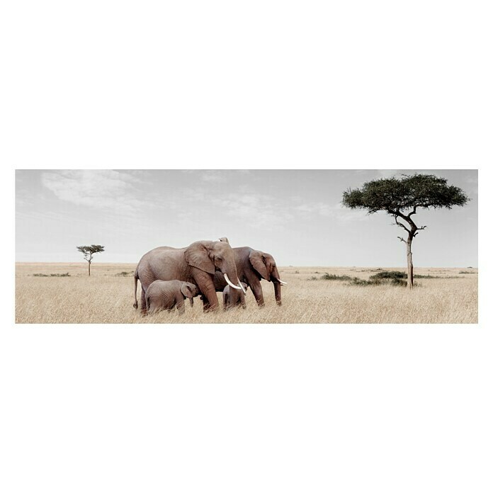 Impresión artística Familia (Elefantes, 135 x 45 cm)