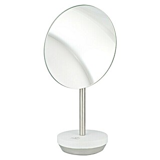 Camargue Bosse Kosmetikspiegel (Vergrößerung: 1-fach, Durchmesser: 10,6 cm, Weiß)