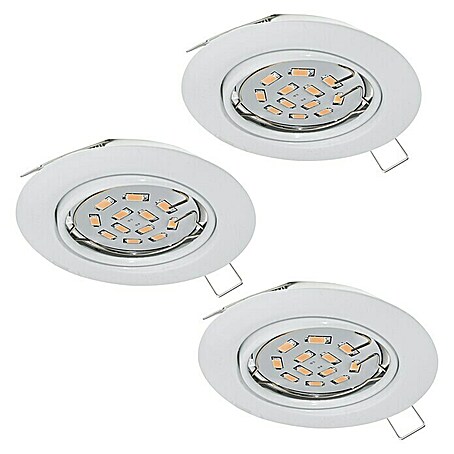Eglo LED-Einbauleuchte rund Peneto (15 W, Ø x H: 8,7 x 11,5 cm, Weiß, Warmweiß, Gesamtstückzahl: 3 Stk.)