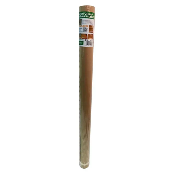 Papel protector Doble encintado - L x An: 20 m x 90 cm - Un rollo de papel kraft resistente de 0,90 x 20 m, ideal para proteger superficies en trabajos de construcción y pintura.