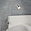Brilo Foco de una luz LED para cama Comfort Light (4 W, Níquel mate, L x An x Al: 5,8 x 21,7 x 40,3 cm)