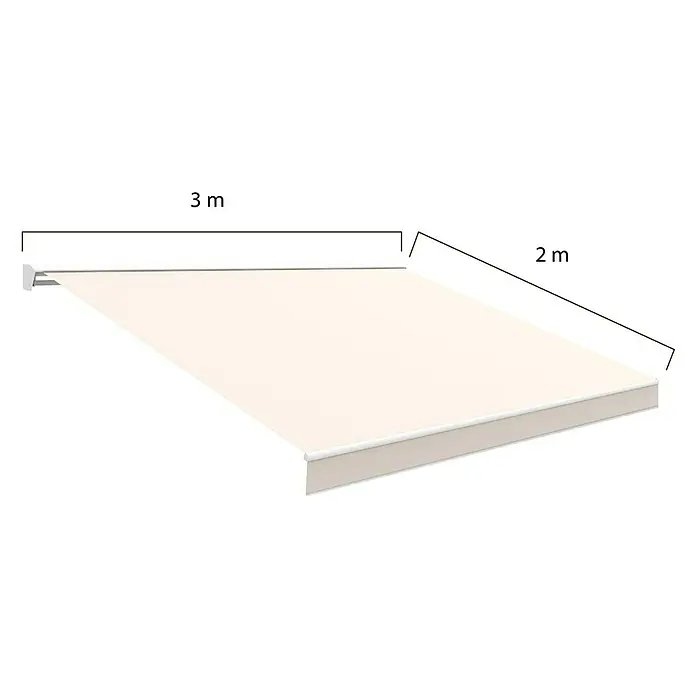 SmartSun Toldo de brazos extensibles Premium Edition Kit - Arena soft, Ancho: 3 m, Caída: 2 m - Toldo con dimensiones de 3 metros x 2 metros para dar sombra a terrazas y balcones.
