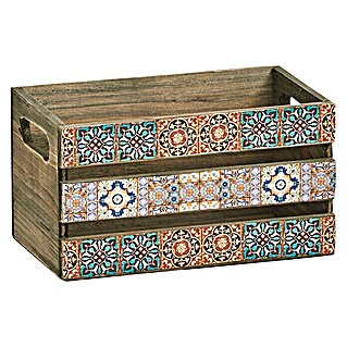 Zeller Present Aufbewahrungsbox Mosaik (L x B x H: 240 x 140 x 135 mm, Holz, Braun)