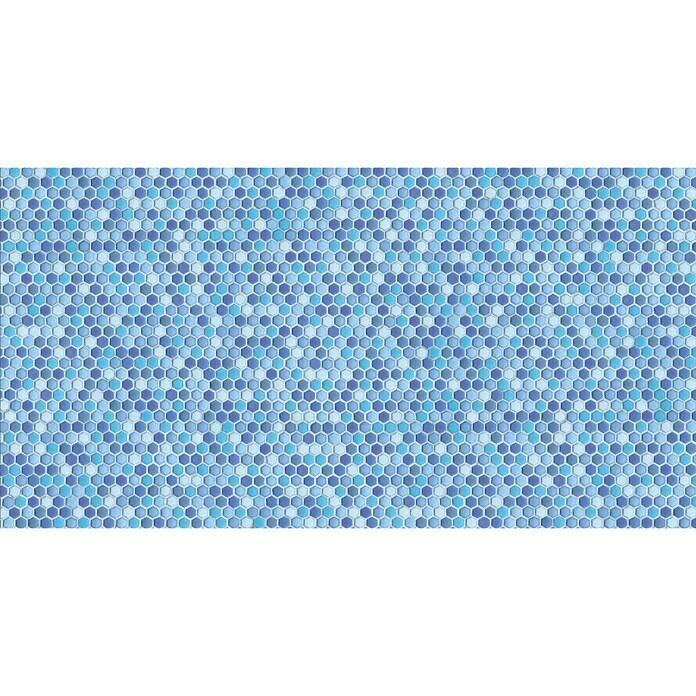 Revestimiento de pared a metros Ceramics Hexágonos (Ancho: 67,5 cm, Azul)