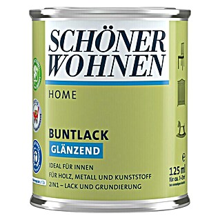 SCHÖNER WOHNEN-Farbe Home Buntlack (Salbeigrün, 125 ml, Glänzend)