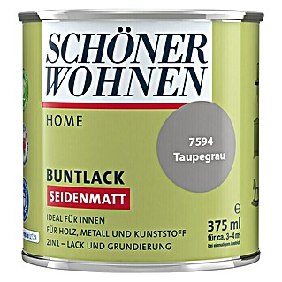 SCHÖNER WOHNEN-Farbe Home Buntlack (Taupegrau, 375 ml, Seidenmatt)
