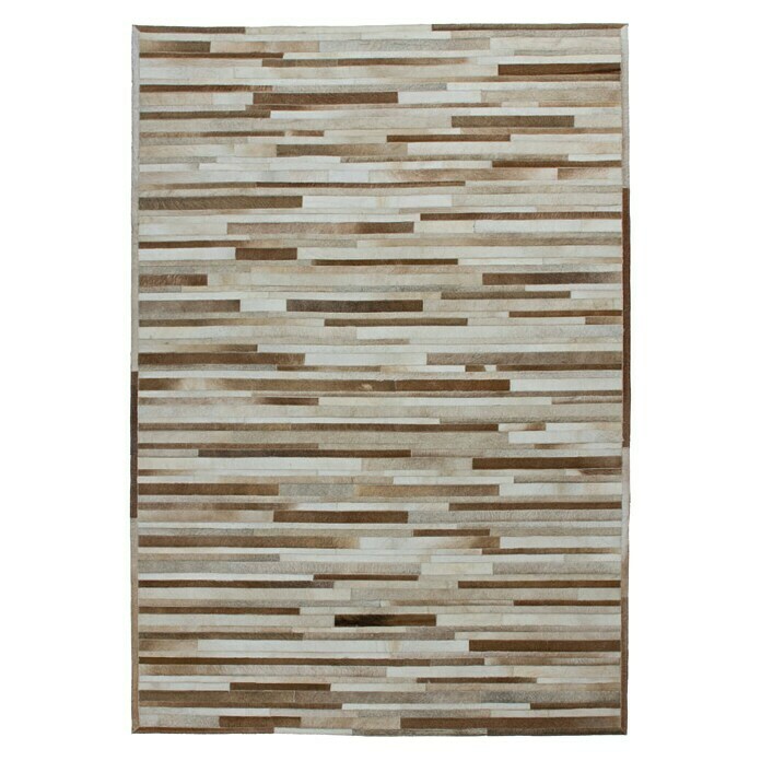 Kayoom Echtlederteppich Eclipse 110Creme, 230 x 160 cm, 100 % Leder View From Above