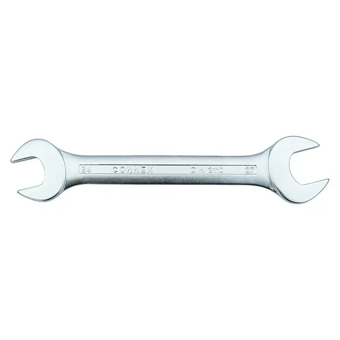 Connex Llave fija de doble boca - Ancho de llave: 24 mm - 27 mm - Llave de boca doble CONNEX, tamaños 24 y 27. Esta herramienta es ideal para diversos trabajos de atornillado en comercio e industria.