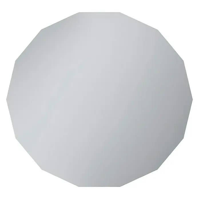 Camargue Espejo con luz Urano - An x Al: 80 x 80 cm - Imagen de alta resolución de una tapa de mesa blanca y circular con bordes aplanados, ideal para diseños de muebles modernos.