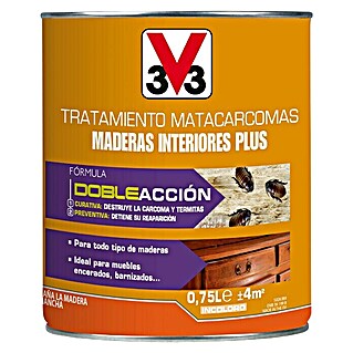 V33 Matacarcomas Maderas interiores Plus (750 ml, Incoloro)