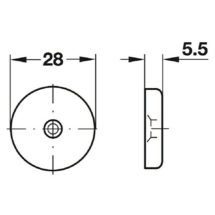 Häfele Türfeststeller (L x H: 60 x 38 mm, Braun)