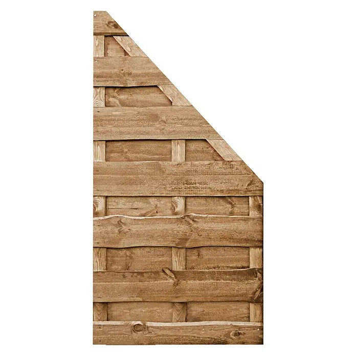 Werth Holz Sichtschutzelement Nevada - 89 x 89/179 cm - Holzzaunfeld mit markanter diagonaler Oberkante, ideal für individuelle Gartengestaltung und Sichtschutz. Natürliche Holzoptik.