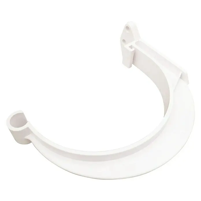 Dakota Soporte de canalón G-125 - 125 mm, Blanco - Soporte de canalón blanco para asegurar canaletas al techo, hecho de plástico duradero para un rendimiento duradero y fácil instalación.