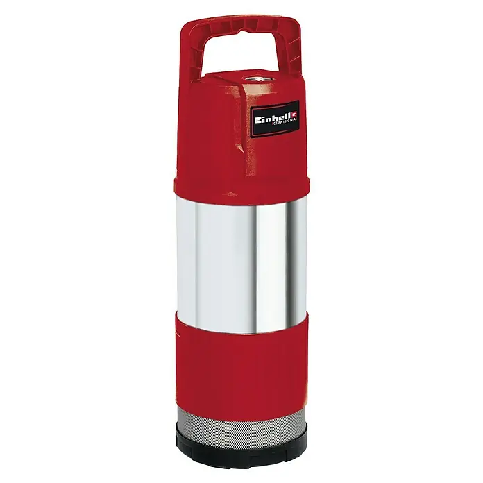 Einhell Drucktauchpumpe GE-PP 1100 N-A - 1.100 W, Max. Fördermenge: 6.000 l/h - Die rote Einhell GE-PP 1100 N-A Tauchpumpe ist ideal für Schmutzwasser. Robust und leistungsstark für den Einsatz im Haus oder Garten.