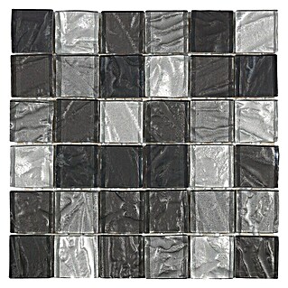 Baldosa de mosaico Andes (30 x 30 cm, Negro, Brillante)