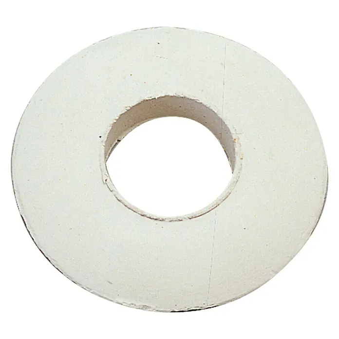 Arandela cónica - 1¼'' - Primer plano de una junta o arandela blanca y redonda, ideal para proyectos de fontanería o bricolaje.