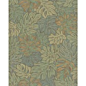 Marburg Casual Vliestapete (Grün/Gold, Floral, 10,05 x 0,53 m)