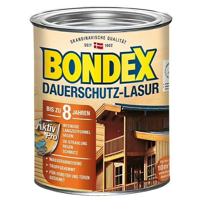 Bondex Dauerschutzlasur (Weiß, 750 ml, Glänzend)