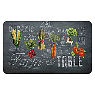 Alfombra corredera de cocina Farm table (Multicolor, 75 x 45 cm)