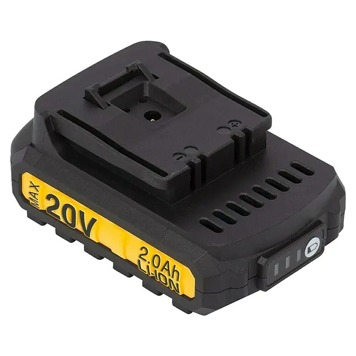 PowerPlus Taladro atornillador percutor de batería - 20 V, 1 batería, 2 Ah, 60 Nm - Batería Li-Ion 20V Max 2.0Ah para herramientas eléctricas. Una fuente de energía compacta y potente para aplicaciones inalámbricas.