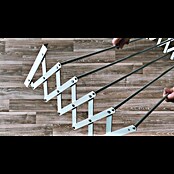 Tendedero de pared extensible (Longitud cuerda de tender: 6 m, 120 cm, Plateado) | BAUHAUS