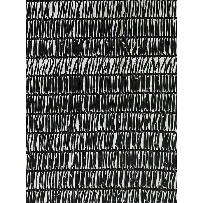 Nortene Malla sombreadora Sun-net - L x Al: 8 x 4 m, Negro, Plástico - Primer plano de una malla de sombreo negra, utilizada para dar sombra y proteger en horticultura.
