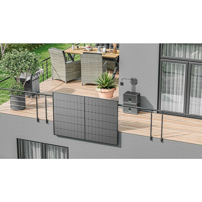 Jinko Solarmodul 425 Watt Black (Nennleistung: 425 W, L x B x H: 176,2 x 113,4 x 3 cm, Gesamtstückzahl: 1 Stk.) | BAUHAUS