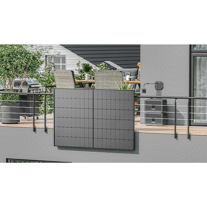 Jinko Solarmodul 425 Watt Black (Nennleistung: 425 W, L x B x H: 176,2 x 113,4 x 3 cm, Gesamtstückzahl: 1 Stk.) | BAUHAUS