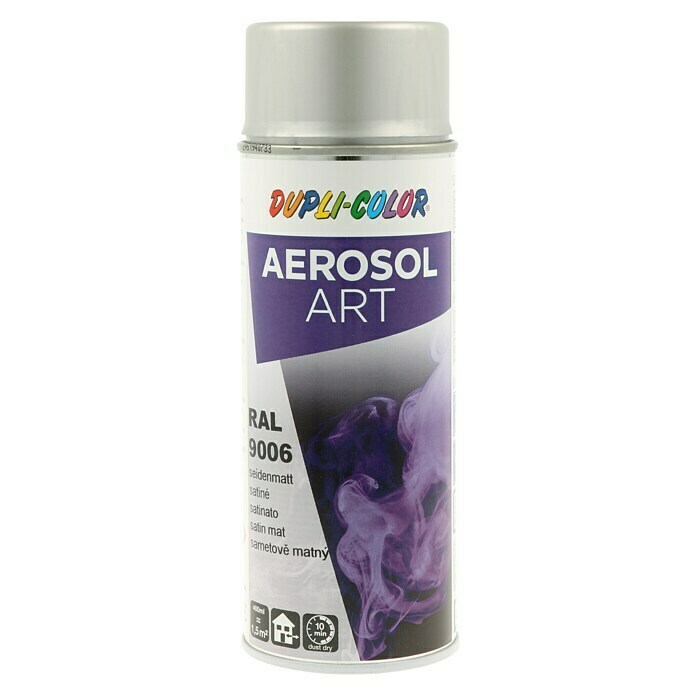 Dupli-Color Aerosol Art Sprühlack RAL 9006 (Seidenmatt, 400 ml, Silber)