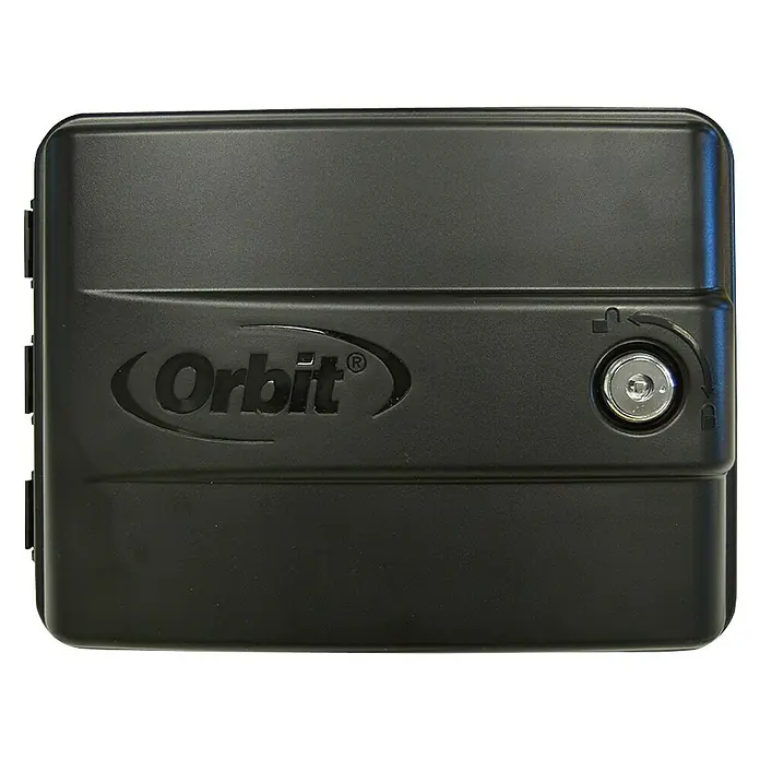Orbit Programador de riego Easy Set Logic 6 - Tiempo de riego: 1 min - 99 min - El programador de riego Orbit, en una caja negra resistente a la intemperie con cerradura, ofrece un riego de jardín confiable.