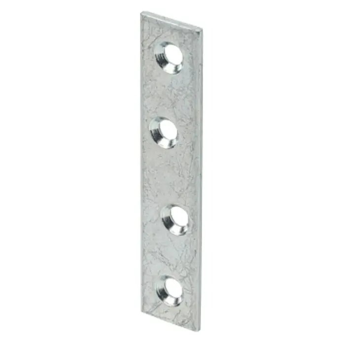 Vormann Chapa de unión - L x An: 40 x 15 mm, Acero, 4 agujeros - Placa de unión metálica con cuatro agujeros. Un conector robusto para madera o metal, ideal para la construcción y reparaciones de muebles.