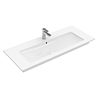 Villeroy & Boch Venticello Einbauwaschbecken (120 x 50 cm, Ohne Spezialglasur, Hahnloch: Mitte, Mit Überlauf, Weiß)