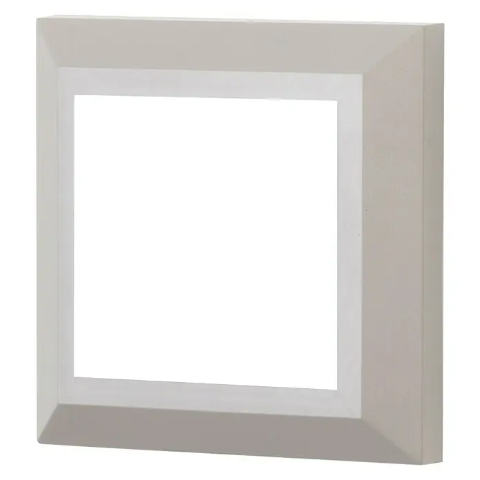 Forlight Aplique exterior LED Grove - 2 W, 3,8 x 12,5 x 12,5 cm, Antracita, IP65 - Primer plano de un foco LED empotrable en el techo, cuadrado y blanco, con un diseño moderno para una iluminación elegante.