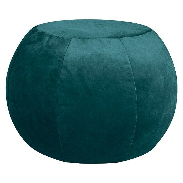 Sitting Point Sitzhocker Plump VelutoPetrol, Ø x H: 45 x 50 cm, 100 % Polyester Front View