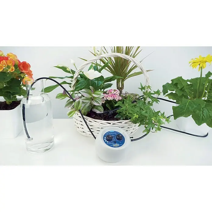 Altadex Riego para vacaciones - Plástico - Riego automático para plantas de interior. El sistema de riego asegura un suministro de agua ideal, incluso cuando no estás en casa.