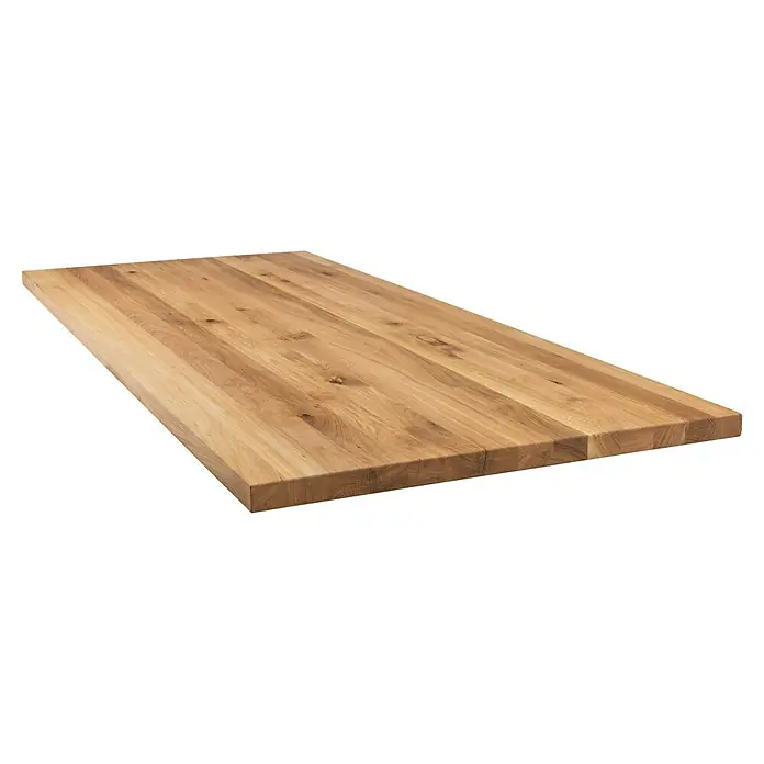 Pur Iternal Black Edition Tischplatte Vintage - Eiche, 200 x 80 x 4 cm - Ansicht einer massiven Holzplatte, ideal für Tische oder Arbeitsflächen, mit warmer Holzmaserung und robuster Bauweise.