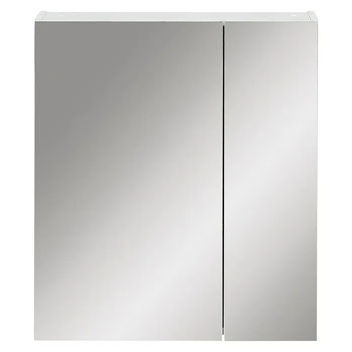 Schildmeyer 125095 spiegelkast, 60 x 75 x 16 cm, wit glanzend
