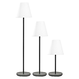 Easy Maxx Lámpara solar LED decorativa 3 en 1 (Blanco, L x An x Al: 35 x 35 x 150 cm)