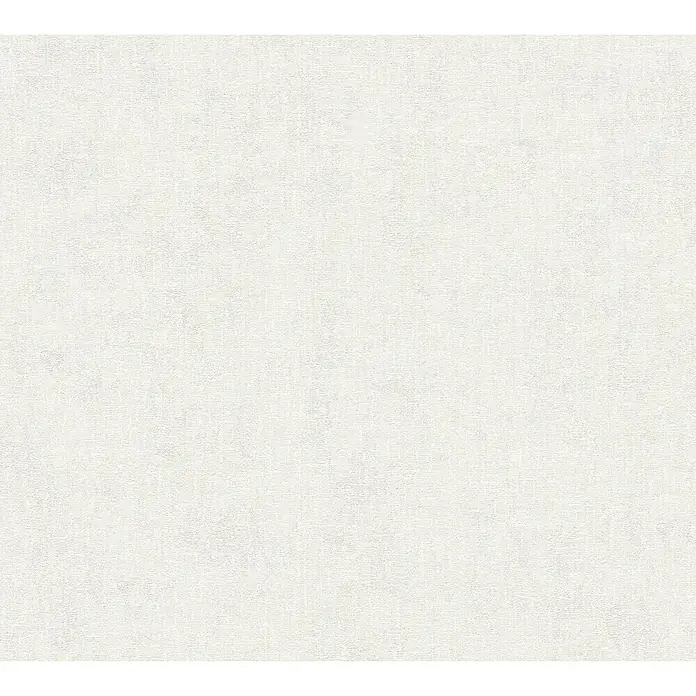 A.S. Création New Walls VliestapeteWeiß/Creme, Uni, 10,05 x 0,53 m - Feine Textur in sanftem Weiß, die eine schlichte Eleganz für vielseitige Anwendungen bietet und jedem Designprojekt eine subtile Note verleiht.