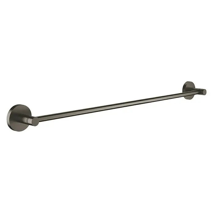 Grohe Essentials Badetuchhalter - Breite: 65,4 cm, Hard Graphite, Matt - Eine moderne, dunkelgraue Handtuchstange zur Wandmontage, ideal für Badezimmer und Gästetoiletten.