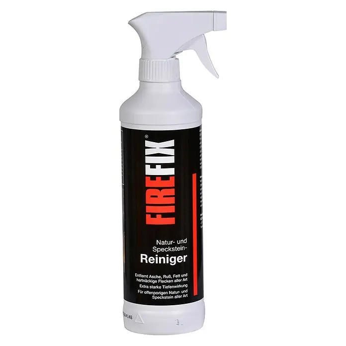 Firefix Reinigungs- & Pflegemittel - 500 ml, Natur- & Speckstein, Pumpspray - FIREFIX Natur- und Speckstein-Reiniger Sprühflasche. Ideal zur Entfernung von Asche, Ruß, Fett und hartnäckigen Flecken auf Natur- und Speckstein.