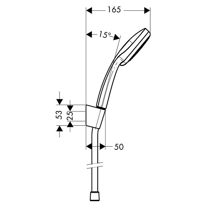 Hansgrohe Brause-Set Croma 100 VarioAnzahl Funktionen: 4 Stk., Durchmesser Handbrause: 10 cm, Chrom Unknown