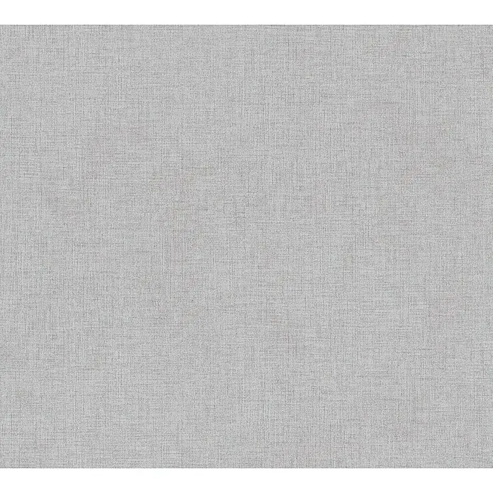 A.S. Création New Walls Vliestapete Textil - Grau, Uni, 10,05 x 0,53 m - Grauer Stoffhintergrund mit feiner Textur, ideal für vielseitige Designanwendungen und verleiht einen Hauch von schlichter Eleganz.