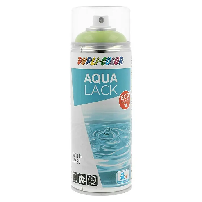 Dupli-Color Aqua Sprühlack Aqua Lack - Frühlingsgrün, Hochglänzend, 350 ml - Dose Dupli-Color Aqua Lack Sprühfarbe, eine wasserbasierte Sprühfarbe für vielseitige Anwendungen. Ideal für Heimwerker- und Bastelprojekte.