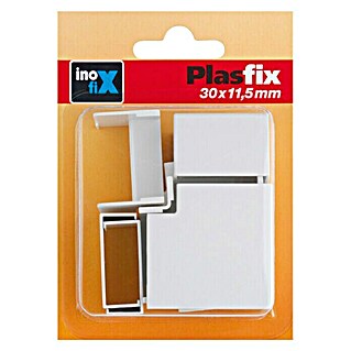 Inofix Plasfix Kit de accesorios para canaleta (Blanco, An x Al: 3 x 1,15 cm, 7 ud.)