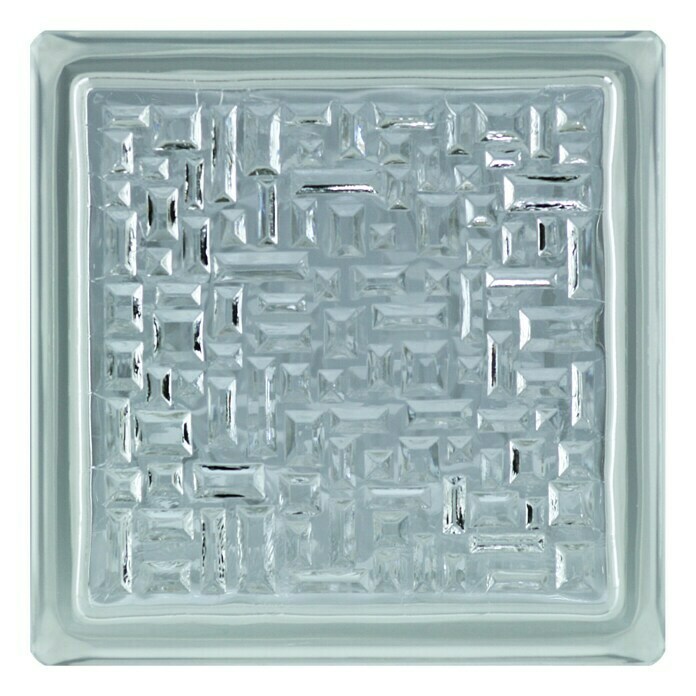 Fuchs Design Bloque de vidrio Pure (Claro, 19 x 19 x 8 cm)