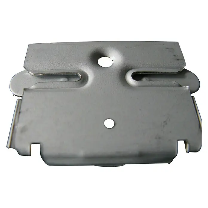 Staba Endkralle mit Reversclip - 10 Stk., Stahl - Metallhalterung mit zwei Löchern in der Mitte und Aussparungen an den Seiten.